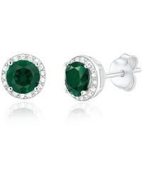 Donatello Gian - Sterling Halo Stud Earrings - Lyst