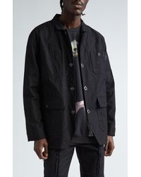 Undercover - Graffiti Embroidered Cotton Blend Utility Jacket - Lyst