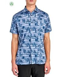 Con.struct - Regular Fit Desert Print Recycled Performance Golf Button-Down Shirt - Lyst