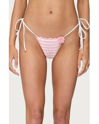 Edikted - Azalea Crochet String Bikini Bottoms - Lyst