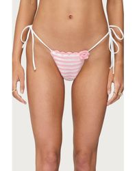 Edikted - Azalea Crochet String Bikini Bottoms - Lyst