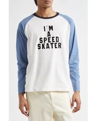 Bode - Skater Flocked Baseball T-Shirt - Lyst