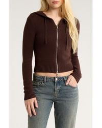 PacSun - Skylar Front Zip Sweater Hoodie - Lyst