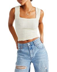 Free People - Love Letter Floral Knit Camisole - Lyst