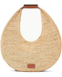 STAUD - Large Raffia Moon Shoulder Bag - Lyst