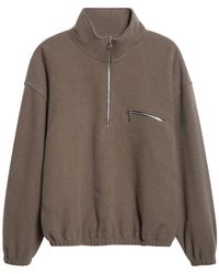 Rier - Wool Fleece Half Zip Sweatshirt - Lyst