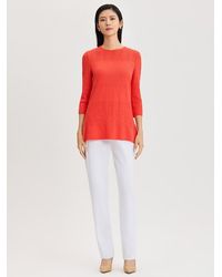 Misook - Classic Lined Pointelle Soft Knit Tunic - Lyst