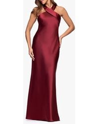 Xscape Evenings - Halter Neck Satin Trumpet Gown - Lyst