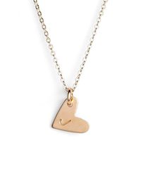 Nashelle - 14k-gold Fill Initial Mini Heart Pendant Necklace - Lyst