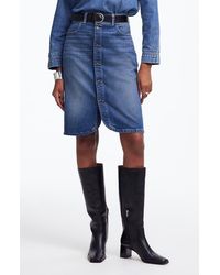 Madewell - Denim Button Front Skirt - Lyst