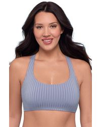 S3 - Ribbed Scoopneck Crossback Bikini Top - Lyst