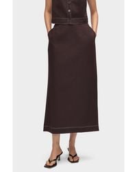 ALIGNE - Mia Topstitch Detail Skirt - Lyst