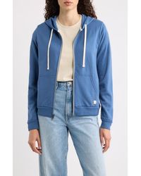 Marine Layer - Afternoon Cotton Blend Zip Front Hoodie - Lyst