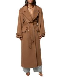 JLUXLABEL - Empire Double Breasted Longline Coat - Lyst