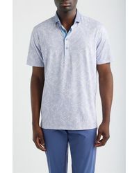 Greyson - Island Hunt Leaf Print Performance Golf Polo - Lyst