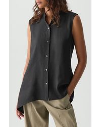 Theory - Asymmetric Drape Sleeveless Top - Lyst