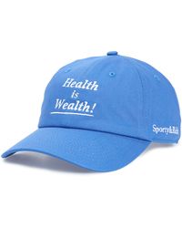 Sporty & Rich - Health Is Wealth Embroidered Adjustable Baseball Cap - Lyst