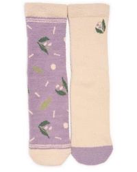 Muk Luks - Cozy Compression Gripper Crew Socks 2 Pair Pack - Lyst