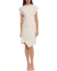 DONNA MORGAN FOR MAGGY - Side Gathered Sheath Dress - Lyst
