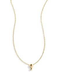 Mint & Lily - Tiny Script Initial Necklace - Lyst