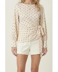 Modenaire - Polka Dot Wrap Top - Lyst