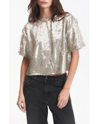 DELUC - Logan Sequin Top - Lyst