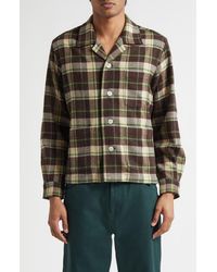 Bode - Woodcrest Plaid Wool Flannel Overshirt - Lyst