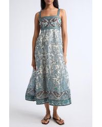 Veronica Beard - Rye Print Sleeveless Linen & Silk Maxi Dress - Lyst