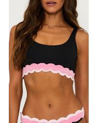 Beach Riot - Marin Scallop Colorblock Bikini Top - Lyst