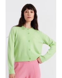 Chinti & Parker - Wool Cashmere Blend Crew Neck Cropped Cardigan - Lyst
