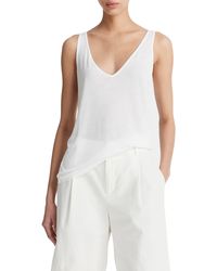 Vince - Relaxed V-neck Tank - Lyst