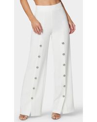 Bebe - High Waist Wide Leg Pant - Lyst