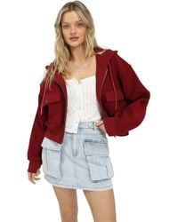 Belle & Bloom - Fireside Cropped Utility Zip Jacket - Lyst