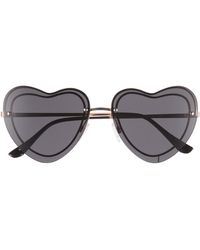BP. - 63mm Oversize Double Heart Sunglasses - Lyst