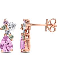 Julianna B - Multi- & Diamond Drop Earrings 14K - Lyst