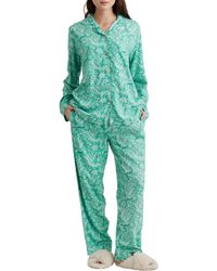 Papinelle - Sophia Paisley Print Brushed Jersey Pajamas - Lyst