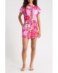 Sugarlips - Barba Tropical Petrie Button Up Romper - Lyst
