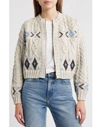 The Great - The Cavern Wool Blend Zip-Up Cardigan - Lyst