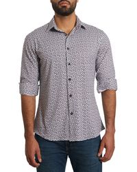 Jared Lang - Trim Fit Dot Print Button-up Shirt - Lyst