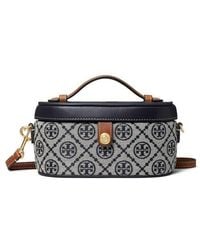 Tory Burch - T Monogram Jacquard & Leather Vanity Train Case - Lyst