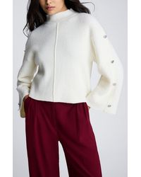 Kenneth Cole - Rib Mock Neck Pullover - Lyst