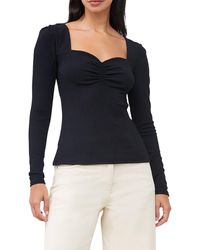 French Connection - Sonya Rib Sweetheart Neck Top - Lyst