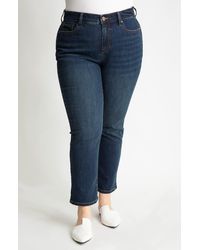 Slink Jeans - High Waist Ankle Straight Leg Jeans - Lyst