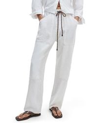 Rag & Bone - Atlas Linen Drawstring Carpenter Pants - Lyst
