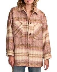 Lucky Brand - Oversize Plaid Shirt Jacket - Lyst