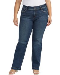 Silver Jeans Co. - Suki Curvy Fit Mid Rise Bootcut Jeans - Lyst