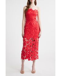 Saylor - Philomena Sleeveless Lace Midi Dress - Lyst