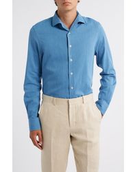 Aurélien - Denim Button-Up Shirt - Lyst