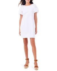 NIC+ZOE - Nic+zoe Puff Sleeve Cotton T-shirt Dress - Lyst