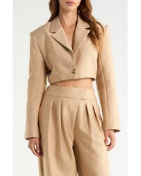 AFRM - Petra Twill Crop Blazer - Lyst
